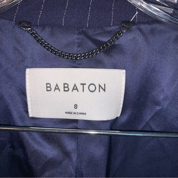 Aritzia Babaton Navy Pinstripe Trent Jacket 8 - Picture 9 of 15